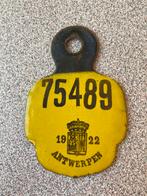 Fietsplaat 1922 Antwerpen, Verzamelen, Ophalen of Verzenden, Zo goed als nieuw