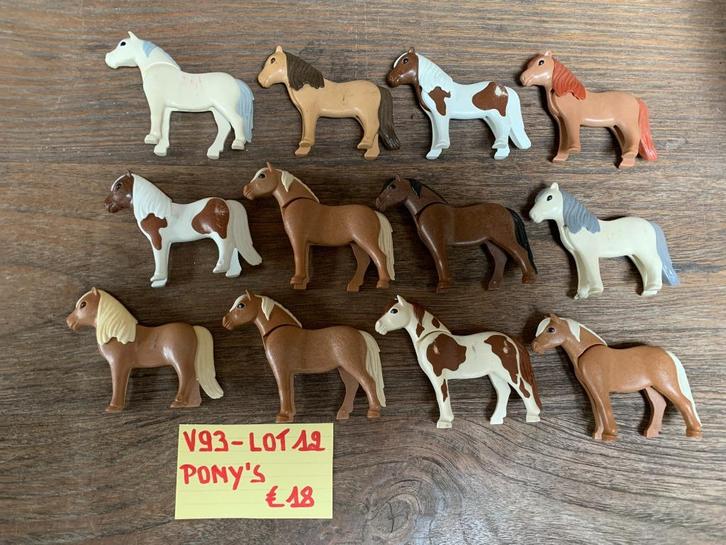 PLAYMOBIL V93: LOT 12 PONY'S, Kinderen en Baby's, Speelgoed | Playmobil, Zo goed als nieuw, Los Playmobil, Ophalen of Verzenden