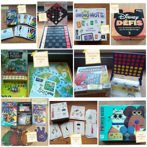 Jeux de société dès 5 ans, à la pièce ou en lot, Hobby en Vrije tijd, Gezelschapsspellen | Bordspellen, Gebruikt, Ophalen of Verzenden