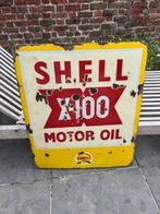 Emaille bord Shell Motor Oil te koop, Ophalen of Verzenden, Gebruikt, Reclamebord