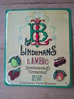 reclamebord bier lambic Lindemans brouwerij, Verzamelen, Biermerken, Ophalen of Verzenden