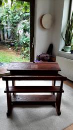Vintage houten schoolbank, Ophalen, Gebruikt, Bureau