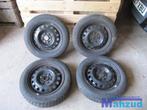 TOYOTA AYGO BANDEN STALEN VELGEN 155 65 14 4X100, Ophalen, Gebruikt, Toyota