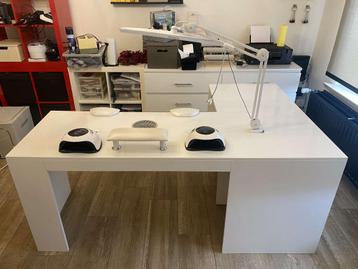 Table à ongles, Hoogglans, Moins de 100 cm, Comme neuf, Enlèvement