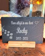 Leistenen Gedenksteen incl houder voor Overleden Huisdier, Dieren en Toebehoren, Ophalen of Verzenden