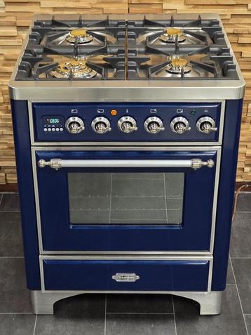 🔥 Poêle Boretti Majestic de luxe 70 cm bleu roi disponible aux enchères