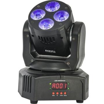DMX-BESTUURDE WASH MOVING HEAD 4 x 18W RGBWA-UV 6-in-1 beschikbaar voor biedingen