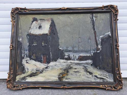 huile sur toile signe piet lippens, Antiek en Kunst, Kunst | Schilderijen | Klassiek, Ophalen of Verzenden