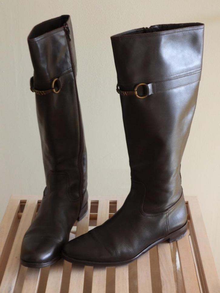 River Woods - donkerbruine laarzen - mt 41, Kleding | Dames, Schoenen, Gedragen, Hoge laarzen, Bruin, Ophalen of Verzenden