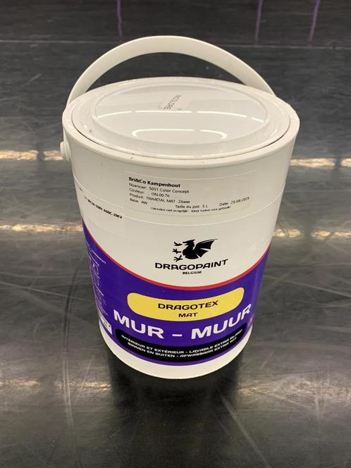 Muurverf Antraciet 5L, Doe-het-zelf en Bouw, Verf, Beits en Lak, Nieuw, Verf, 5 tot 10 liter, Grijs, Ophalen