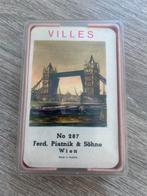Vintage kwartet Ferdinand Piatnik ‘steden’ - ‘villes’ nr 287, Verzamelen, Speelkaarten, Jokers en Kwartetten, Ophalen of Verzenden
