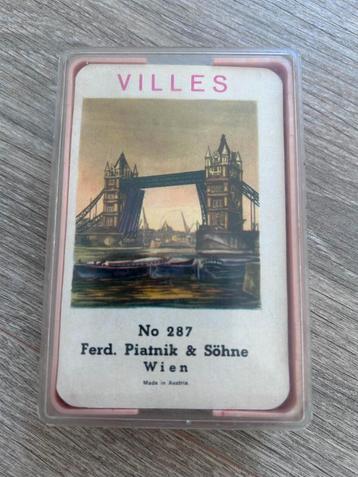 Vintage kwartet Ferdinand Piatnik ‘steden’ - ‘villes’ nr 287 beschikbaar voor biedingen