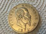 5 lire 1871 R, Ophalen of Verzenden, Italië, Zilver