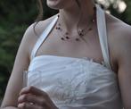 Gebroken wit trouwkleed bruidsjurk mt38-40 afneembare halter, Overige typen, Wit, Ophalen of Verzenden, Zo goed als nieuw