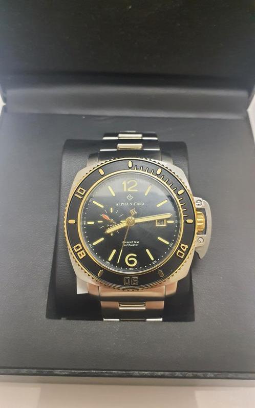 ALPHA SIERRA PHANTOM F4-BG004, Handtassen en Accessoires, Horloges | Dames, Nieuw, Polshorloge, Overige merken, Staal, Staal, Met strass