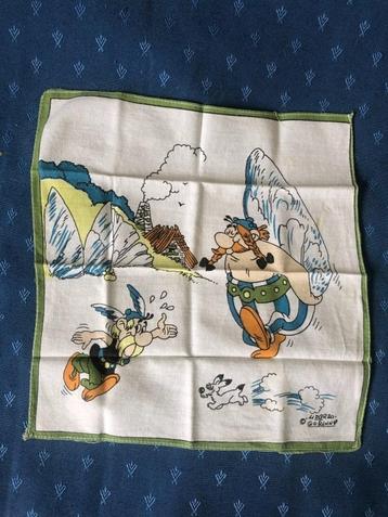 Zeldzame oude Asterix groene contourzakdoek jaar 80  beschikbaar voor biedingen