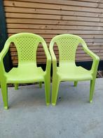 2 groene kinderstoelen, Tuin en Terras, Ophalen of Verzenden, Zo goed als nieuw