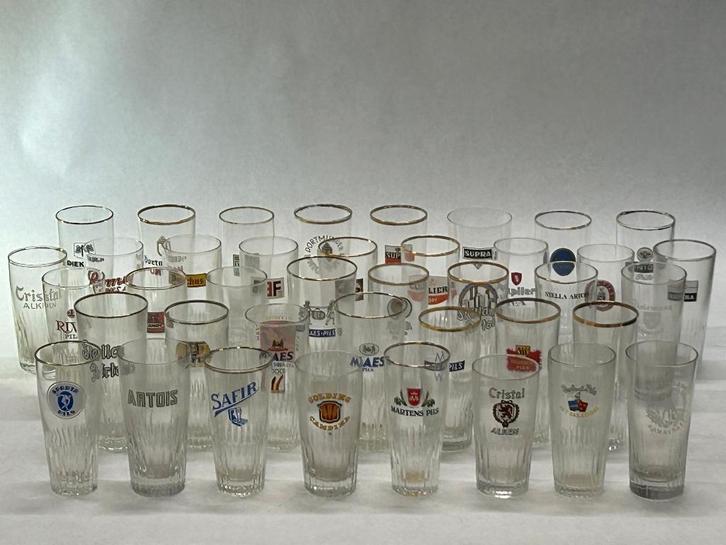770 Bierglazen en bierpotten, Verzamelen, Glas en Drinkglazen, Gebruikt, Bierglas, Ophalen
