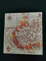 Polen 1993 - edelstenen, barnsteen, landkaart Ortelius BLOK, Ophalen of Verzenden, Polen, Postfris