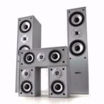 Complete 5,1 Surround Speaker Set Grijs, Audio, Tv en Foto, Luidsprekerboxen, Overige merken, Nieuw, Ophalen of Verzenden, Surroundset zonder subwoofer