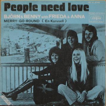 7"  Björn & Benny with Frieda & Anna  ‎– People Need Love  