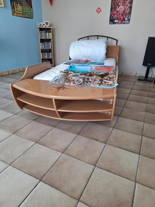 piratenbed +toebehoren, Kinderen en Baby's, Kinderkamer | Bedden, Zo goed als nieuw, Matras, Ophalen of Verzenden