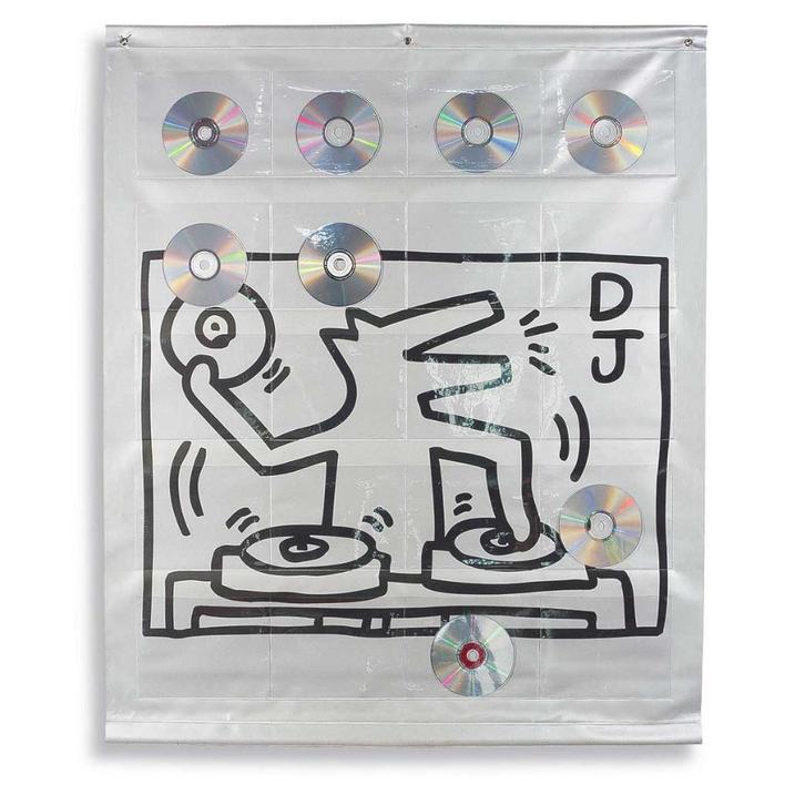 Porte-CD en vinyle Keith Haring 80 x 100 cm, CD & DVD, CD | Autres CD, Neuf, dans son emballage, Enlèvement ou Envoi