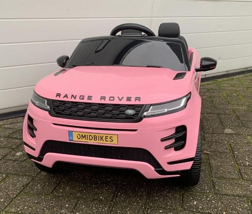 Range Rover Evoque 12v roze bluetooth Rc / Leder zitje/ rub!, Kinderen en Baby's, Speelgoed | Buiten | Accuvoertuigen, Nieuw, Ophalen of Verzenden