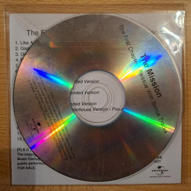 The Mission - Zeldzame PROMO CD "The First Chapter" Reissue, Cd's en Dvd's, Cd's | Overige Cd's, Gebruikt, Ophalen of Verzenden