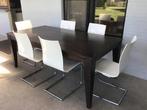 MOOIE EETTAFEL MET 6 design stoelen, Huis en Inrichting, Complete eetkamers, Ophalen, Zo goed als nieuw