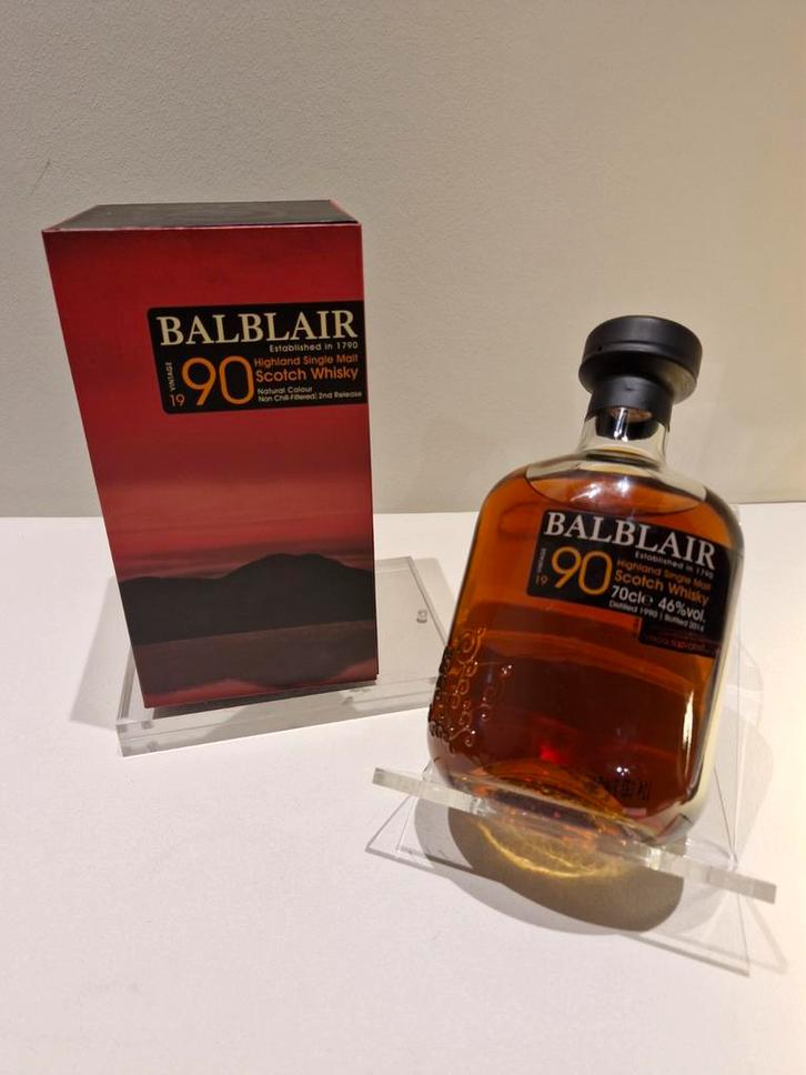 Whisky BALBLAIR Vintage 1990, Verzamelen, Wijnen, Vol, Ophalen of Verzenden
