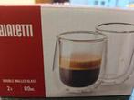 set van 2 dubbelwandige espresso-glazen van bialetti, Ophalen of Verzenden, Nieuw