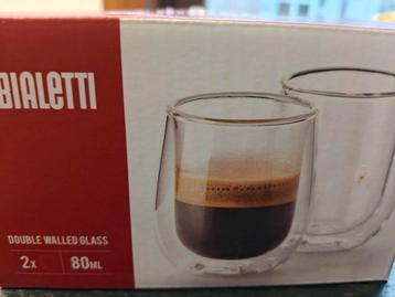 set van 2 dubbelwandige espresso-glazen van bialetti  beschikbaar voor biedingen