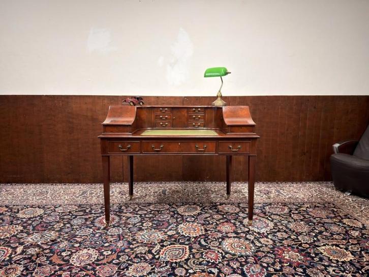 Klassiek Engels Chesterfield Secretaire Bureau, Antiek en Kunst, Antiek | Kantoor en Zakelijk, Ophalen of Verzenden