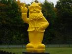 Tuinkabouter Middelvinger XL - 80 cm - Geel, Ophalen of Verzenden