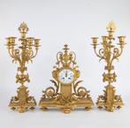 Verguld bronzen klokstel, Antiek en Kunst, Antiek | Klokken, Ophalen