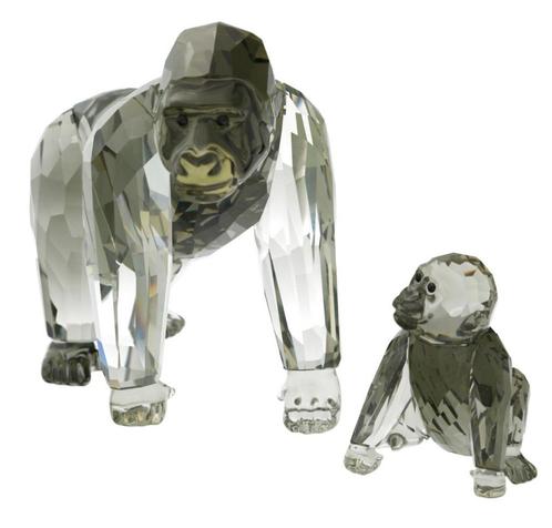 Swarovski : jaarstuk de gorilla met jong, Collections, Swarovski, Figurine, Enlèvement