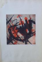 GÜNTHER KRAUS / ABSTRACTIE / KLEURETS / 50x35cm / SIG / 1960, Antiek en Kunst, Kunst | Litho's en Zeefdrukken, Ophalen of Verzenden