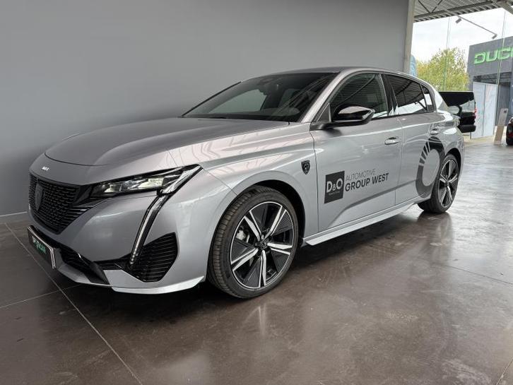 Peugeot 308 GT Hybrid 145 eDCS6, Auto's, Peugeot, Metaalkleur, Hybride Elektrisch/Benzine, Stadsauto, 5 deurs, Automaat, Zilver of Grijs