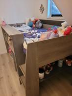 1 persoons hoogslaper,bureau inclusief matras,dekbed, Kinderen en Baby's, Kinderkamer | Stapelbedden en Hoogslapers, Hoogslaper