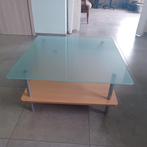 Salontafel beuk en melkglas, Ophalen, Zo goed als nieuw