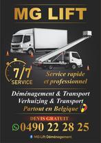 7/7 LIFT + CAMION DÉMÉNAGEMENT 20m3  📞0490 22 28 25📞, Bruxelles