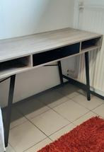 Jysk houten bureau met zwart staal, Nieuwstaat, Ophalen, Zo goed als nieuw, Bureau