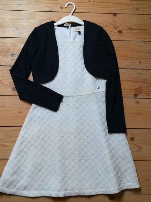 Communie Armani Junior - 10 jaar - 140 - wit en marineblauw, Kinderen en Baby's, Kinderkleding | Maat 140, Zo goed als nieuw, Meisje