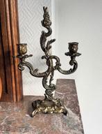 Antieke Franse kandelaar in koper / brons, Antiek en Kunst, Ophalen of Verzenden