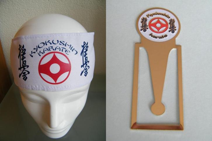 kyokushin karate bandana hoofddoek boekenlegger bookmark, Sport en Fitness, Vechtsporten en Zelfverdediging, Nieuw, Karate, Ophalen of Verzenden