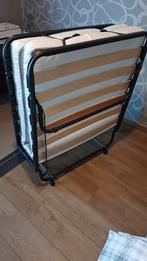 Eenspersoonsbed Bruxelles, Huis en Inrichting, Slaapkamer | Bedden, Ophalen, 90 cm, Zwart, Zo goed als nieuw