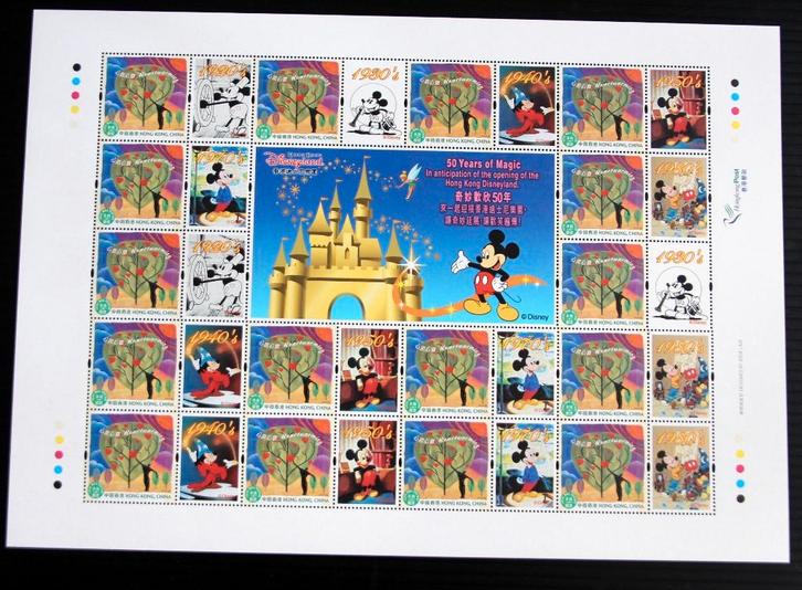 Zeldzaam! Disneyland Hong Kong 50 jaar China Mickey MNH, Timbres & Monnaies, Timbres | Asie, Non oblitéré, Envoi
