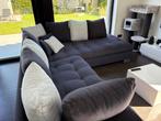 GRATIS zetel/hoeksalon/long-chair + bijhorende poef, Ophalen, 250 tot 300 cm, Gebruikt, Eigentijds