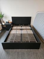 IKEA MALM bed 140x200 + boxspring + 2 laden + nachtkastje, Huis en Inrichting, Ophalen